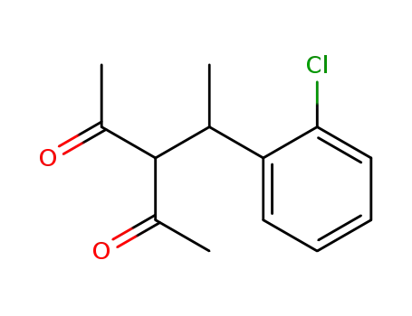 Molecular Structure of 727401-21-0 (3-[1-(2-CHLORO-PHENYL)-ETHYL]-PENTANE-2,4-DIONE)