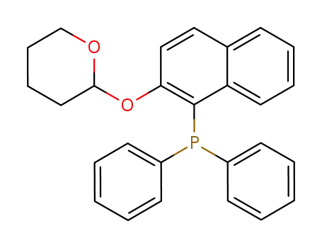 Molecular Structure of 502159-13-9 (Phosphine, diphenyl[2-[(tetrahydro-2H-pyran-2-yl)oxy]-1-naphthalenyl]-)