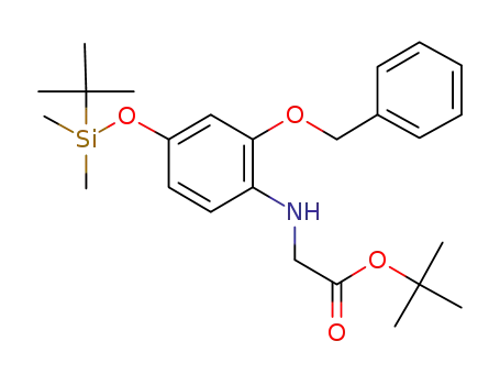 [2-benzyloxy-4-(tert-butyldimethylsilanyloxy)-phenylamino]-acetic acid tert-butyl ester