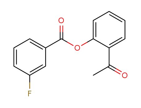 Molecular Structure of 145370-30-5 (Benzoic acid, 3-fluoro-, 2-acetylphenyl ester)
