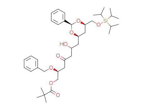 (2S)-2-benzyloxy-6-hydroxy-4-oxo-7-[(2R,4R,6R)-(2-phenyl-6-triisopropylsilanyloxymethyl-[1,3]dioxan-4-yl)]heptyl 2,2-dimethylpropionate