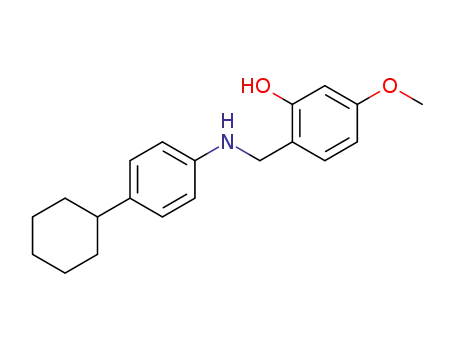Molecular Structure of 763130-01-4 (2-[(4-CYCLOHEXYLANILINO)METHYL]-5-METHOXYBENZENOL)
