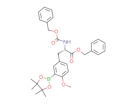 (S)-2-Benzyloxycarbonylamino-3-[4-methoxy-3-(4,4,5,5-tetramethyl-[1,3,2]dioxaborolan-2-yl)-phenyl]-propionic acid benzyl ester