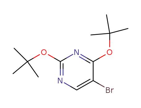 Molecular Structure of 19752-61-5 (2,4-DI-(TERT-BUTOXY)-5-BROMOPYRIMIDINE)