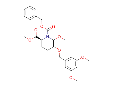 1,2-Piperidinedicarboxylic acid,
5-[(3,5-dimethoxyphenyl)methoxy]-6-methoxy-, 2-methyl
1-(phenylmethyl) ester, (2S,5R)-