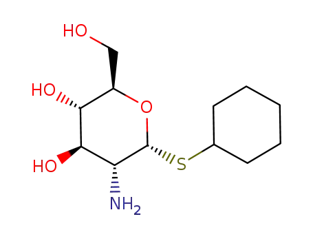 Molecular Structure of 479255-66-8 (cyclohexyl 2-amino-2-deoxy-1-thio-α-D-glucopyranoside)