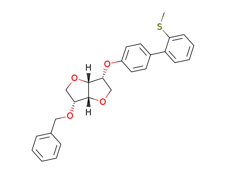 Molecular Structure of 634610-92-7 (2-O-benzyl-5-O-[4'-(2''-methylthiophenyl)phenyl]-1,4:3,6-dianhydro-D-mannitole)