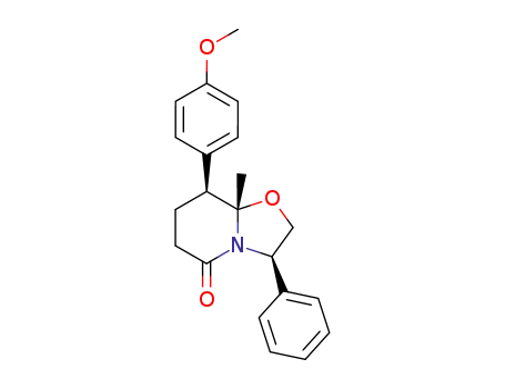 (3R,8S,8aS)-8-(4-methoxyphenyl)-8a-methyl-5-oxo-3-phenyl-2,3,6,7,8,8a-hexahydro-5H-oxazolo[3,2-a]pyridine