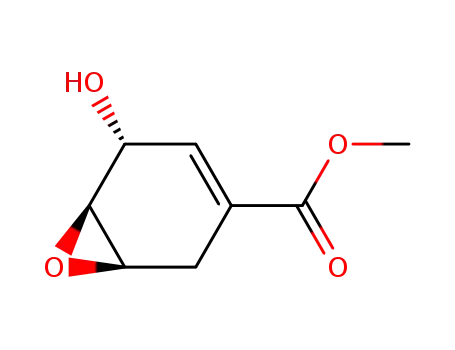 Molecular Structure of 106861-60-3 ((-)-methyl (1β,2β,6β)-2-hydroxy-7-oxabicyclo<4,1,0>hept-3-ene-4-carboxylate)