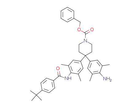 4-(4-amino-3,5-dimethyl-phenyl)-4-[4-(4-<i>tert</i>-butyl-benzoylamino)-3,5-dimethyl-phenyl]-piperidine-1-carboxylic acid benzyl ester