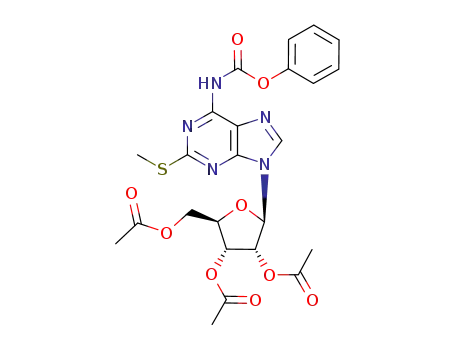 phenyl N-[9-(2',3',5'-tri-O-acetyl-β-D-ribofuranosyl)-2-(methylthio)purin-6-yl]carbamate