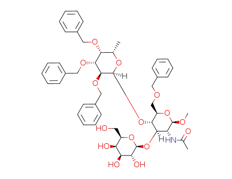 methyl 2-acetamido-6-O-benzyl-4-O-(2,3,4-tri-O-benzyl-α-L-fucopyranosyl)-2-deoxy-3-O-(β-D-galactopyranosyl)-β-D-glucopyranoside