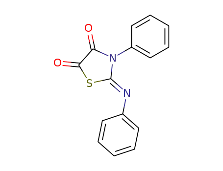 Molecular Structure of 3621-76-9 (4,5-Thiazolidinedione, 3-phenyl-2-(phenylimino)-)