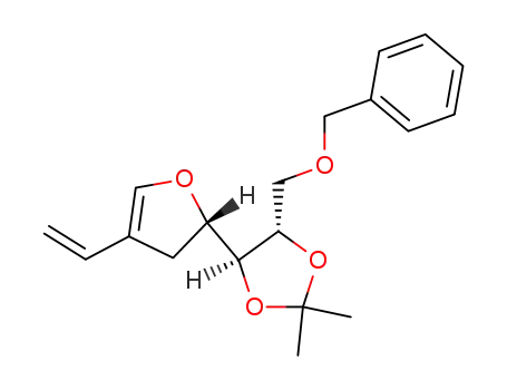 Molecular Structure of 496920-50-4 (4-benzyloxymethyl-2,2-dimethyl-5-(4-vinyl-2,3-dihydrofuran-2-yl)[1,3]dioxolane)