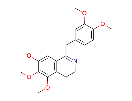 Molecular Structure of 47539-89-9 (Isoquinoline,
1-[(3,4-dimethoxyphenyl)methyl]-3,4-dihydro-5,6,7-trimethoxy-)