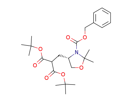 (4S)-2-(3-benzyloxycarbonyl-2,2-dimethyloxazolidin-4-ylmethyl)malonic acid di-tert-butyl ester