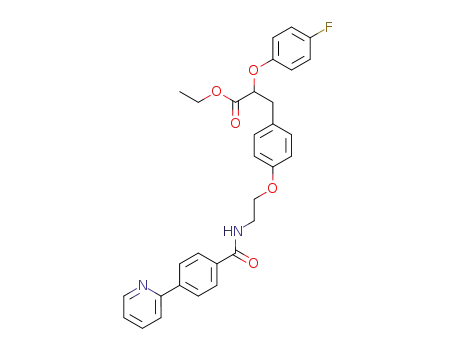 ethyl 2-(4-fluorophenoxy)-3-[4-[2-[(4-(pyridin-2-yl)benzoyl)amino]ethoxy]phenyl]propionate