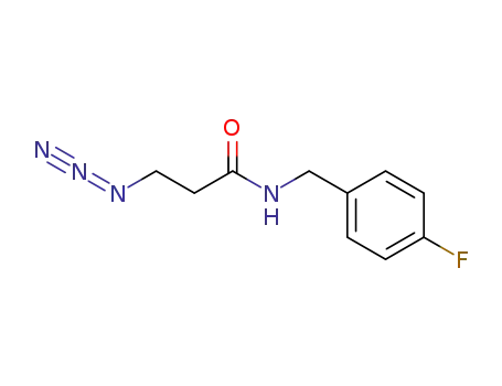 Molecular Structure of 910581-56-5 (N-(4-fluorobenzyl)-3-azidopropanamide)