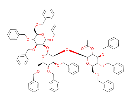 allyl (2-O-acetyl-3,4,6-tri-O-benzyl-β-D-glucopyranosyl)-(1->2)-(3,4,6-tri-O-benzyl-α-D-mannopyranosyl)-(1->2)-3,4,6-tri-O-benzyl-α-D-mannopyranoside