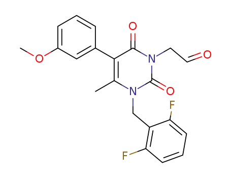 1-(2,6-difluorobenzyl)-3-(2-oxoethyl)-5-(3-methoxyphenyl)-6-methyluracil