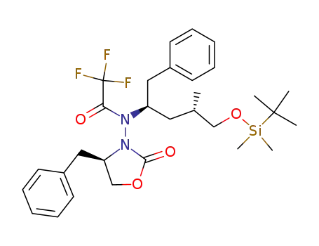 <i>N</i>-[1-benzyl-4-(<i>tert</i>-butyl-dimethyl-silanyloxy)-3-methyl-butyl]-<i>N</i>-(4-benzyl-2-oxo-oxazolidin-3-yl)-2,2,2-trifluoro-acetamide