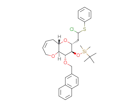 tert-Butyl-[(2R,3R,4R,4aS,9aS)-2-(2-chloro-2-phenylsulfanyl-ethyl)-4-(naphthalen-2-ylmethoxy)-3,4,4a,6,9,9a-hexahydro-2H-1,5-dioxa-benzocyclohepten-3-yloxy]-dimethyl-silane
