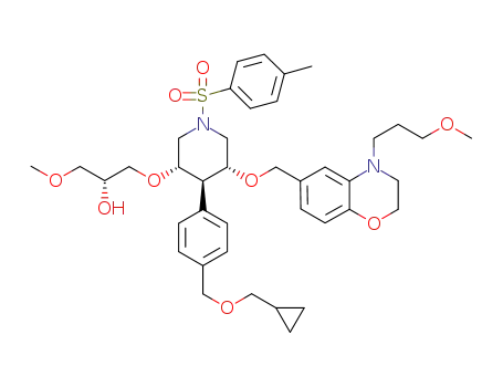 (R)-1-[(3S,4R,5R)-4-(4-cyclopropylmethoxymethylphenyl)-5-[4-(3-methoxypropyl)-3,4-dihydro-2H-benzo[1,4]oxazin-6-ylmethoxy]-1-(toluene-4-sulphonyl)piperidin-3-yloxy]-3-methoxypropan-2-ol