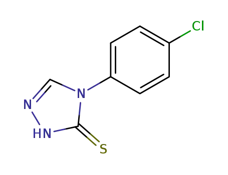 Molecular Structure of 36017-27-3 (3H-1,2,4-Triazole-3-thione, 4-(4-chlorophenyl)-2,4-dihydro-)