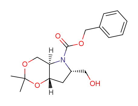 (4aR,6S,7aS)-benzyl 6-hydroxymethyl-2,2-dimethyltetrahydro[1,3]dioxino[5,4-b]pyrrole-5(6H)-carboxylate