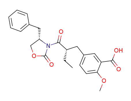 5-[(S)-2-((S)-4-Benzyl-2-oxo-oxazolidine-3-carbonyl)-butyl]-2-methoxy-benzoic acid