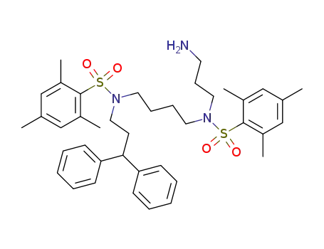 1-amino-4-{N-[2,4,6-(trimethyl)benzenesulfonyl]}-8-{N-[3,3-(diphenyl)propyl]-N-[2,4,6-(trimethyl)benzenesulfonyl]}amino-4-azaoctane