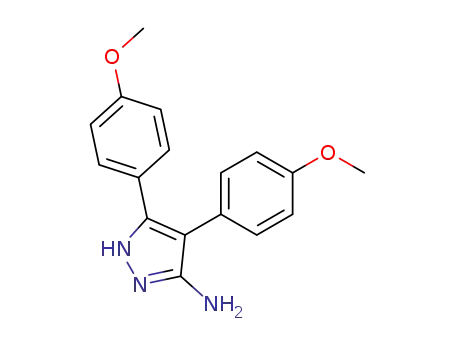 Molecular Structure of 802919-05-7 (4,5-Bis(4-methoxyphenyl)-1H-pyrazol-3-amine)