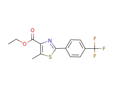 Molecular Structure of 343322-65-6 (ethyl 5-methyl-2-[4-(trifluoromethyl)phenyl]-1,3-thiazole-4-carboxylate)