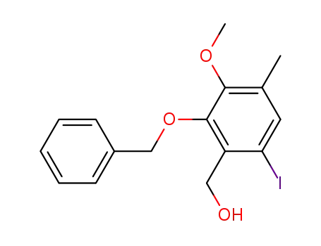 Benzenemethanol, 6-iodo-3-methoxy-4-methyl-2-(phenylmethoxy)-