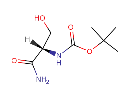 Molecular Structure of 80312-69-2 (Carbamic acid, [(1S)-2-amino-1-(hydroxymethyl)-2-oxoethyl]-,
1,1-dimethylethyl ester)