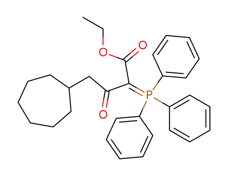 4-cycloheptyl-3-oxo-2-(triphenyl-λ<sup>5</sup>phosphatylidene)butyric acid ethyl ester