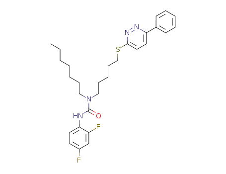 3-(2,4-difluoro-phenyl)-1-heptyl-1-[5-(6-phenyl-pyridazin-3-ylsulfanyl)-pentyl]-urea