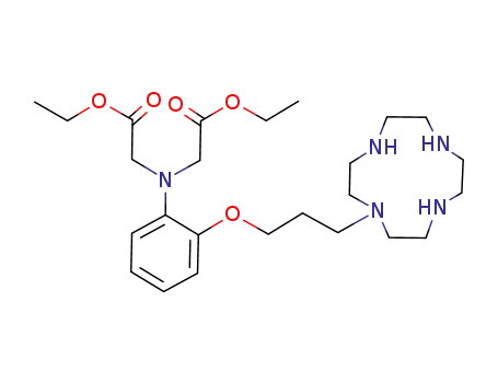 Molecular Structure of 920268-21-9 (Glycine,
N-(2-ethoxy-2-oxoethyl)-N-[2-[3-(1,4,7,10-tetraazacyclododec-1-yl)prop
oxy]phenyl]-, ethyl ester)