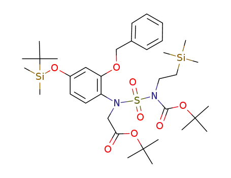 N-{[2-benzyloxy-4-(tert-butyldimethylsilanyloxy)phenyl]-[N'-tert-butoxycarbonyl-N'-trimethylsilylethyl]sulfamoyl}acetic acid tert-butyl ester