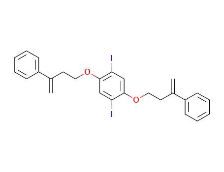 Molecular Structure of 730952-19-9 (1,4-diiodo-2,5-bis(3-phenyl-3-butenyloxy)benzene)
