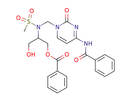 4-(benzoylamino)-1-{N-[2-benzoyloxy-1-(hydroxymethyl)ethyl]mesylaminomethyl}-1H-pyrimidin-2-one