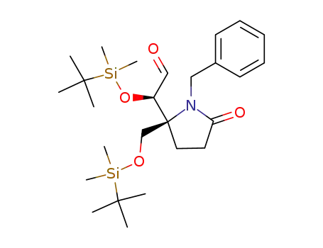 (2R)-2-[(2S)-1-benzyl-2-[(tert-butyldimethylsilanyloxy)methyl]-5-oxopyrrolidin-2-yl]-2-(tert-butyldimethylsilanyloxy)acetaldehyde