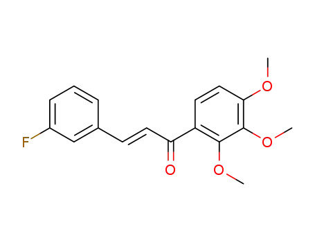 Molecular Structure of 219298-51-8 (2-Propen-1-one, 3-(3-fluorophenyl)-1-(2,3,4-trimethoxyphenyl)-, (2E)-)
