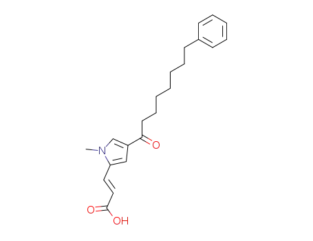 2-Propenoic acid, 3-[1-methyl-4-(1-oxo-8-phenyloctyl)-1H-pyrrol-2-yl]-,
(2E)-