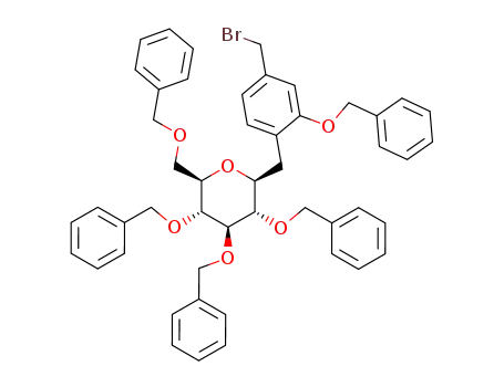 1-(2,3,4,6-tetra-O-benzyl-β-D-glucopyranos-1-ylmethyl)-2-benzyloxy-4-bromomethylbenzene