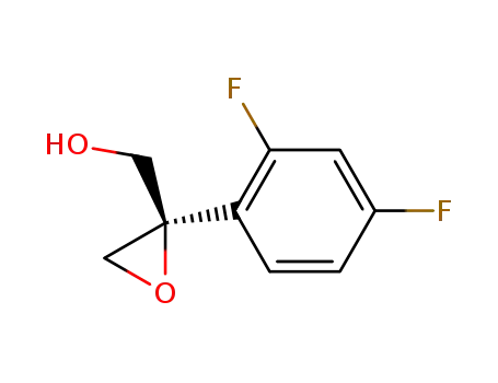Molecular Structure of 141113-39-5 (Oxiranemethanol, 2-(2,4-difluorophenyl)-, (R)-)