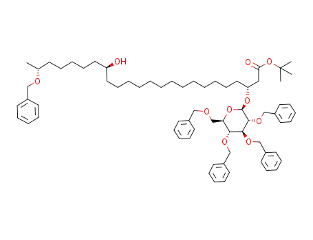 (3R,17S,23R)-23-Benzyloxy-17-hydroxy-3-((2R,3R,4S,5R,6R)-3,4,5-tris-benzyloxy-6-benzyloxymethyl-tetrahydro-pyran-2-yloxy)-tetracosanoic acid tert-butyl ester
