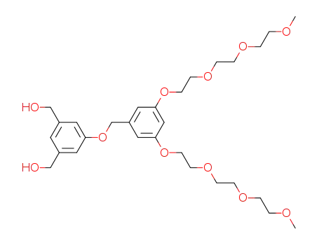 Molecular Structure of 642442-36-2 ([3-(3,5-bis-{2-[2-(2-methoxy-ethoxy)-ethoxy]-ethoxy}-benzyloxy)-5-hydroxymethyl-phenyl]-methanol)