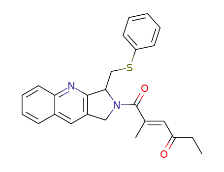 7-(2-methyl-4-oxohex-2-enoyl)-6,8-dihydro-6-(phenylthiomethyl)pyrrolo[3,4-b]quinoline