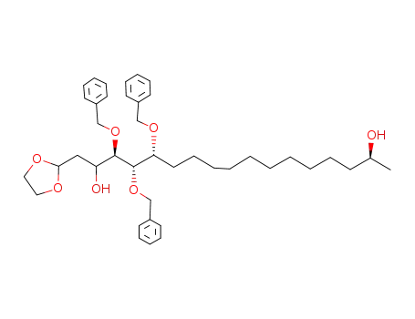 (3R,4S,5R,16S)-3,4,5-tris(benzyloxy)-1-(1,3-dioxolan-2-yl)heptadecane-2,16-diol